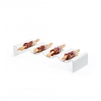 100% Chef Akrilik Dalgalı Sunum Tahtası, 29.5x10x5 cm - Görsel 2