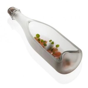 100% Chef Cava Derin Cam Sunum Tabağı, 500 ml, 6 Adet, Beyaz