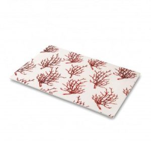100% Chef Mercan Baskılı Porselen Sunum Tabağı, 30x21 cm