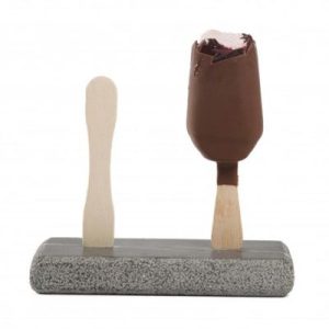 100% Chef Mermer Dondurma Sunum Tabağı, 14x7 cm