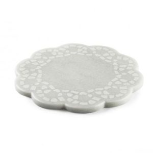 100% Chef Mermer Gravürlü Sunum Tabağı, 20 cm