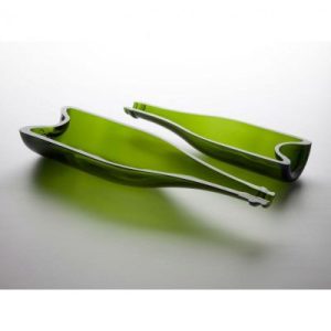 100% Chef Şampanya Şişesi Cam Sunum Tabağı, 250 ml, 6 Adet