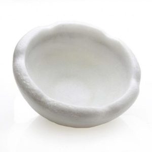 100% Chef Saphere Mermer Tadım Kasesi, 15x8 cm, Beyaz