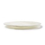 100% Chef Smooth Rim Mermer Sunum Tabağı, 30 cm, Beyaz
