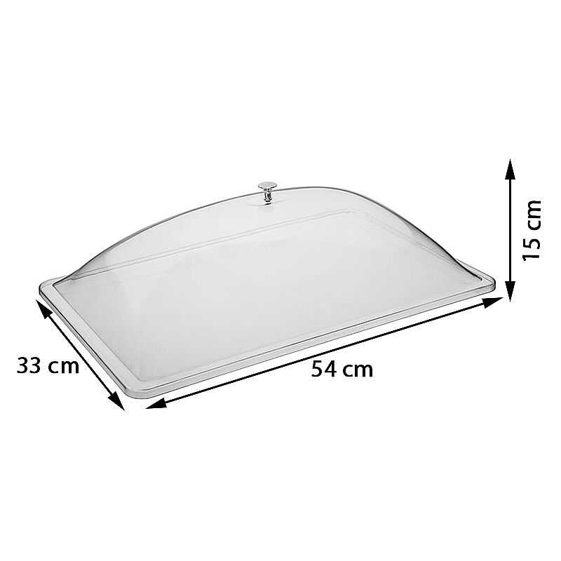 Bora Plastik Polikarbon Bombe Kapak, GN 1/1, 33x54 cm - Görsel 2