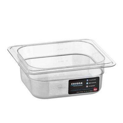 Bora Plastik GN 1/6-65 mm Polikarbon Gastronorm Küvet, 1 L
