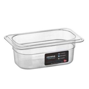 Bora Plastik GN 1/9-65 mm Polikarbon Gastronorm Küvet, 600 ml