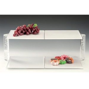 Zicco ZCP-737 Melamin Tepsili Teşhir Standı, 2 Katlı, 67x40 cm