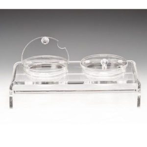 Zicco ZCP-287 Cam Kaseli Kapaklı Polikarbon Teşhir Standı, 2'li, 39x19 cm