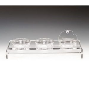 Zicco ZCP-288 Cam Kaseli Kapaklı Polikarbon Teşhir Standı, 3'lÜ, 57x19 cm