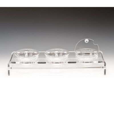 Zicco ZCP-288 Cam Kaseli Kapaklı Polikarbon Teşhir Standı, 3'lÜ, 57x19 cm
