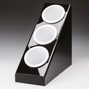 Zicco ZCP-657 Polikarbon Çatal Kaşık Standı, 3 Gözlü, 20.8x41.5 cm, Siyah