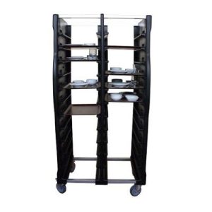 Tribeca Tepsi Taşıma Arabası, 37x53 cm Servis Tepsisi İçin, Çiftli, 870x690x1760 mm, Siyah