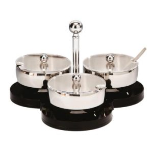 Zicco ZKC-06 Akrilik Standlı Kapaklı Baharatlık, 3'lü