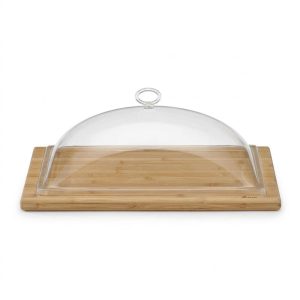 Zicco ZCP-689 Akrilik Kapaklı Ahşap Altlı Fanus, 30x40x12 cm