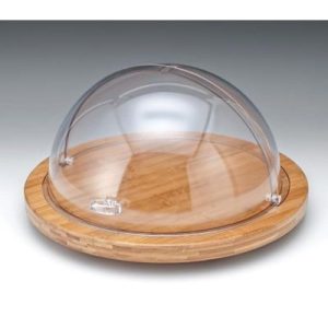 Zicco ZCP-519 Ahşap Altlı Kapaklı Yuvarlak Fanus, 38 cm