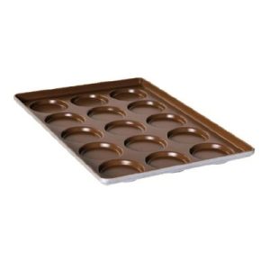 Almetal Alüminize Hamburger Tavası, 18 Gözlü, 12 mm, 59x80 cm