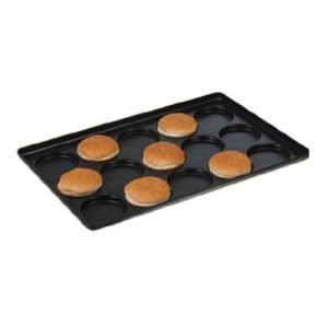 Almetal Alüminize Kaplamalı Hamburger Tavası, 24 Gözlü, 12 mm, 50x74 cm