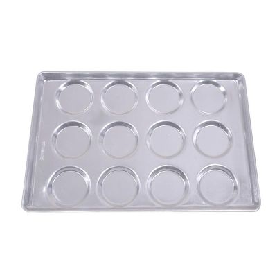 Almetal Alüminyum Hamburger Ekmeği Tavası, 12 Gözlü, 115 mm, 53x65 cm