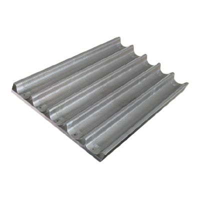 Almetal Delikli Alüminyum Baget Ekmek Tavası, 40x60 cm - Görsel 2
