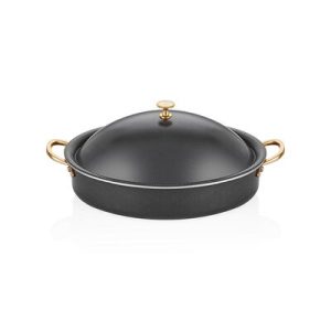 Altınbaşak Black Pearl Oval Derin Tencere, 25x17 cm