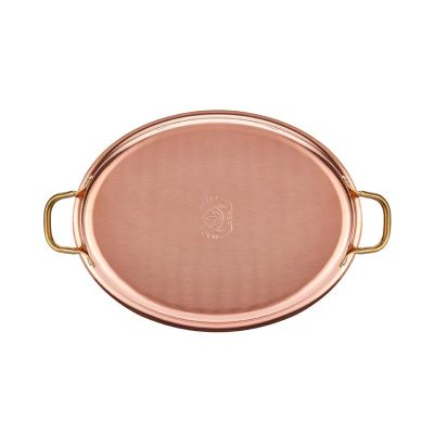 Altınbaşak Multi Metal Bakır Oval Sığ Omlet Tavası, 28x21 cm - Görsel 4
