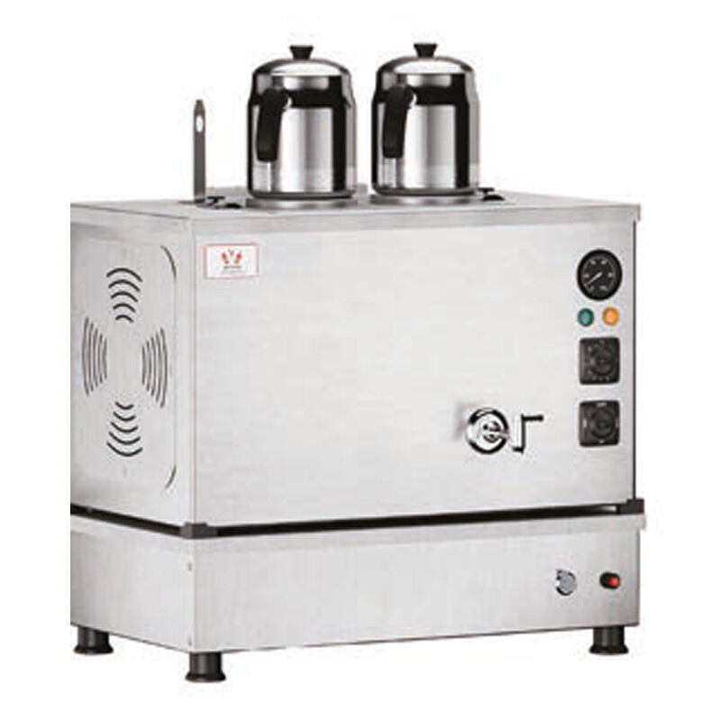Anka Pro Kompakt Full Otomatik 2 Demlikli Çay Kazanı, 20 L, Elektrikli+Gazlı, Inox