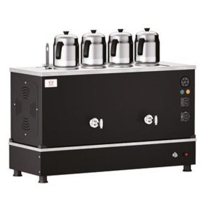Anka Pro Kompakt Full Otomatik 4 Demlikli Çay Kazanı, 40 L, Elektrikli+Gazlı, Siyah