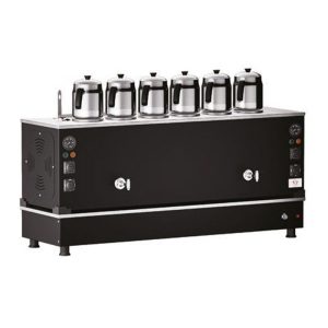 Anka Pro Kompakt Full Otomatik 6 Demlikli Çay Kazanı, 60 L, Elektrikli+Gazlı, Siyah