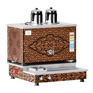 Anka Pro Plus Otomatik 2 Demlikli Çay Kazanı, 20 L, Elektrikli+Gazlı, Bakır