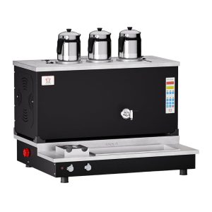 Anka Pro Plus Otomatik 3 Demlikli Çay Kazanı, 30 L, Elektrikli+Gazlı, Siyah