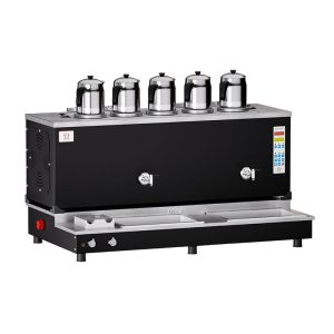 Anka Pro Plus Otomatik 5 Demlikli Çay Kazanı, 50 L, Elektrikli+Gazlı, Siyah
