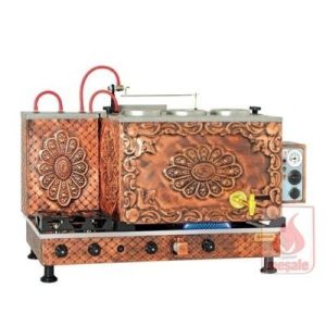 Meşale Antik Turbo Max Çay Kazanı, Full Elektrikli, 3 Demlikli