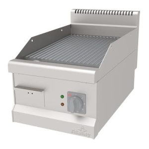 Atalay AEI-473-N 730 Seri Set Üstü Nervürlü Pleyt Izgara, 40x73x30 cm, Elektrikli
