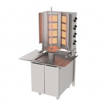 Atalay ADG-8D Alttan Motorlu Duvara Monteli Alt Arabalı Döner Makinesi, 4+2 Radyanlı, Doğalgazlı