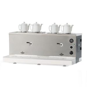 Ateşe Sümela Analog 4 Demlikli Çay Kazanı, Gaz+Elektrikli, Inox