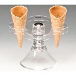 Zicco ZCP-432 Ayaklı Akrilik Dondurma Servis Standı, 13.5x13.5x11.5 cm