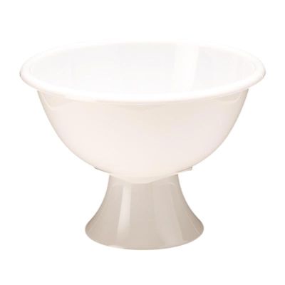 Zicco ZCP-514 Ayaklı Polikarbon Teşhir Kasesi, 45 cm, Beyaz
