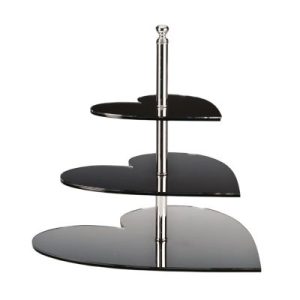 Zicco ZCP-117 Aynalı Kalp Teşhir Standı, 3'lü 20x30x40 cm