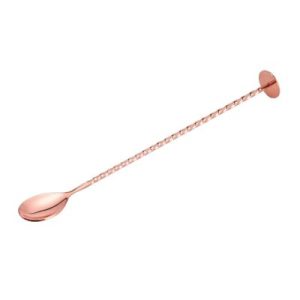 Zicco BA 13C Burgulu Çelik Bar Kaşığı, 27 cm, Bakır Kaplama