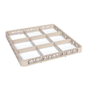 Tribeca Basket Yükseltici, 9 Bölmeli, 500x500x40 mm, Gri