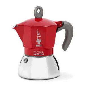 Bialetti İndüksiyon Moka Pot, 4 Cup, Kırmızı