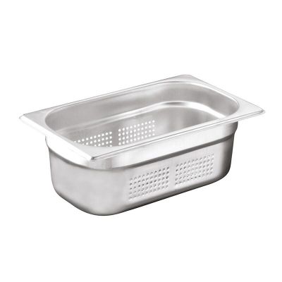 Bilge Inox GN 1/4-100 mm Paslanmaz Çelik Delikli Gastronorm Küvet