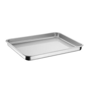 Bilge Inox Kapaksız Sapsız Pres Baskı Tepsi, 25x37.5x2 cm