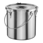 Bilge Inox Metal Saplı Kapaklı Yemek Taşıma Kabı, 50x50 cm