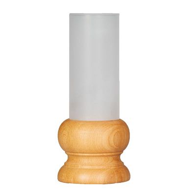 Biradlı GRV-1861 Ahşap Şamdan, 16.5 cm, Meşe