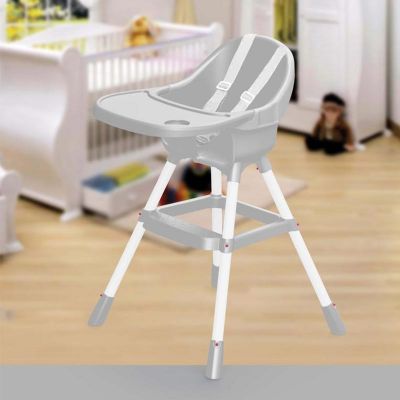 Biradlı GRV-1001 Ekonomik Bebek Mama Sandalyesi, Taşıma Kapasitesi 15 kg, Gri - Görsel 2