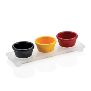 Biradlı GRV-889 Beyaz Tabanlı Sosluk Standı, 3'lü, 25x8 cm, 7 cm