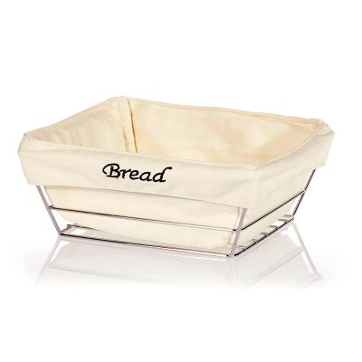 Biradlı HW-180B Kare Bezli Ekmek Sepeti, 22x22 cm - Görsel 2