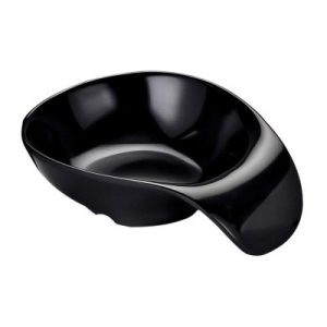 Biradlı BRD-516205 Açık Büfe Minimal Sos Tabağı, 13x9 cm, Siyah